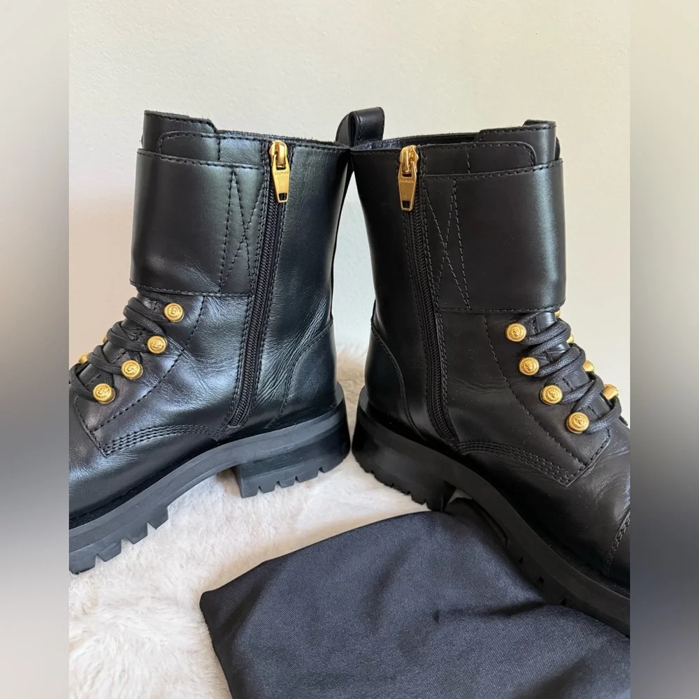 *SOLD somewhere else* BALMAIN RANGER BOOT ARMY CALFSKIN - Picture 7 of 9